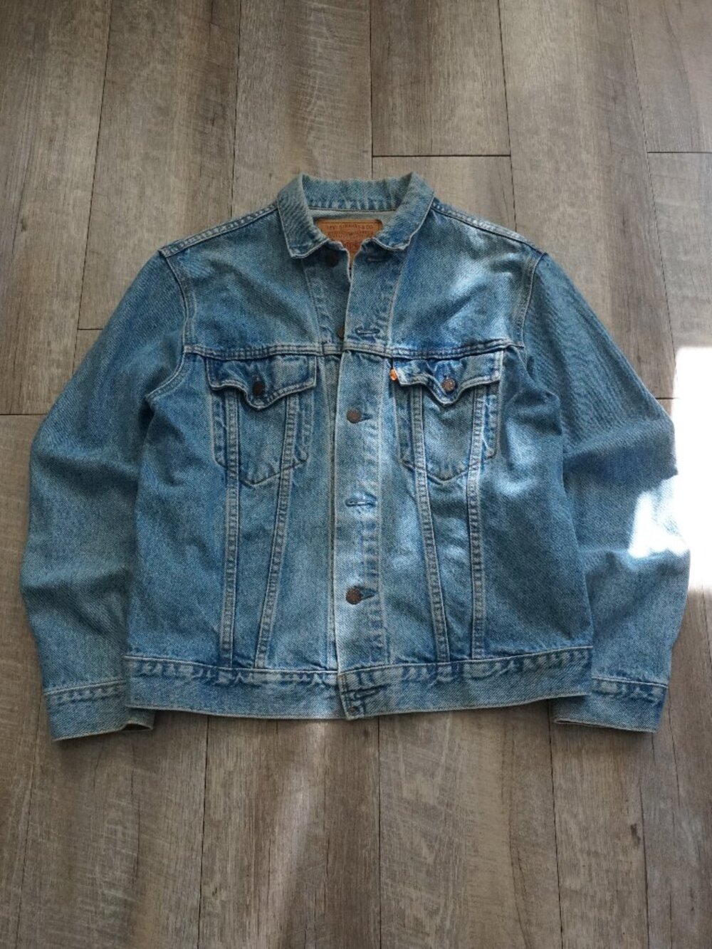 Vintage Levis Blank Orange Tab Denim Jacket